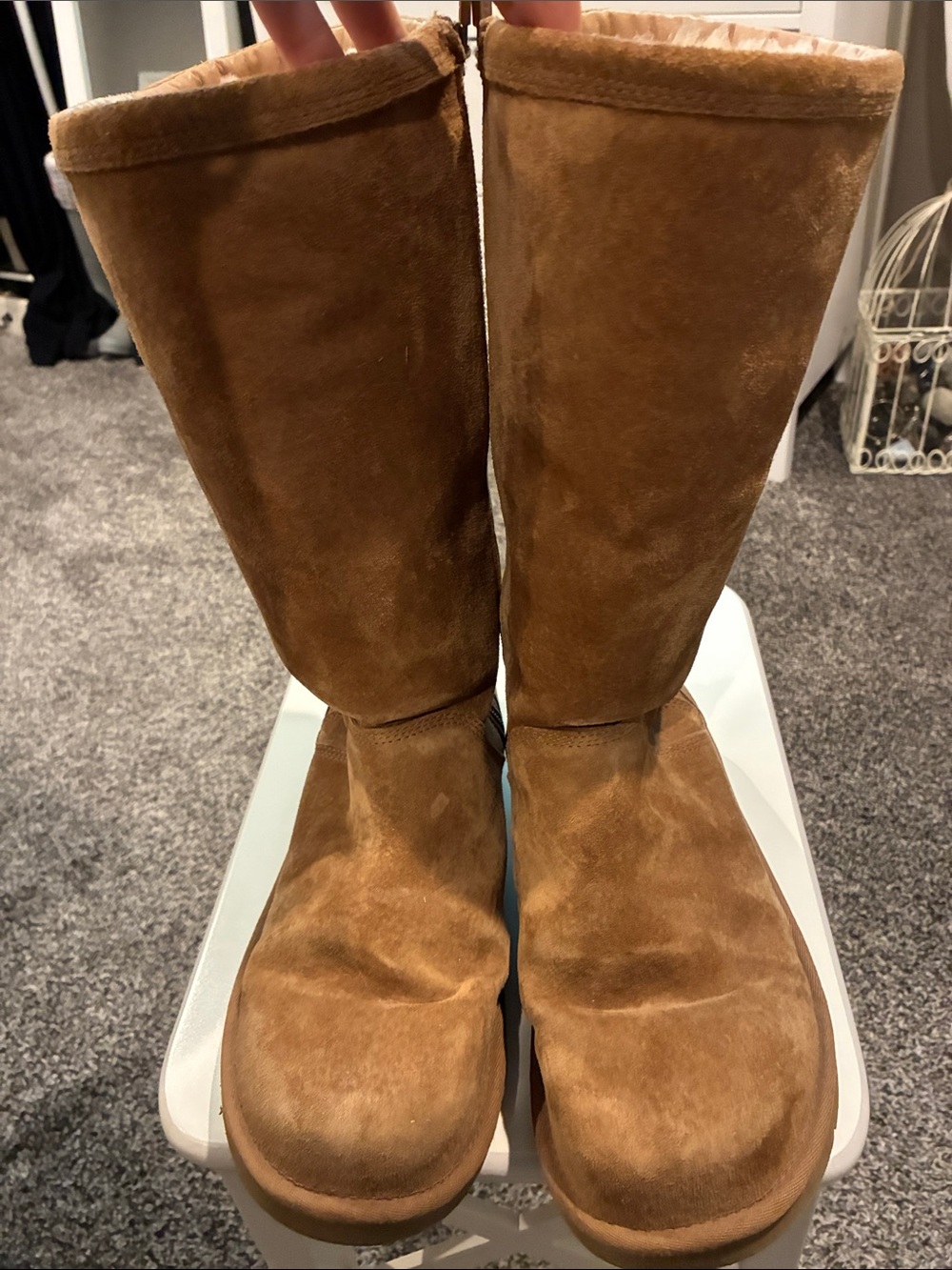 UGG Tall Chestnut Suede Winter Boots